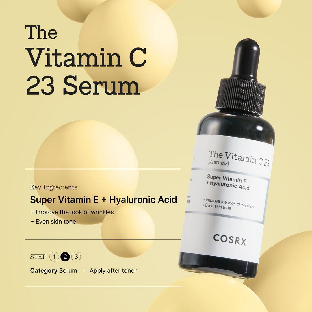 COSRX - The Vitamin C 23 Serum with Super Vitamin E + Hyaluronic Acid